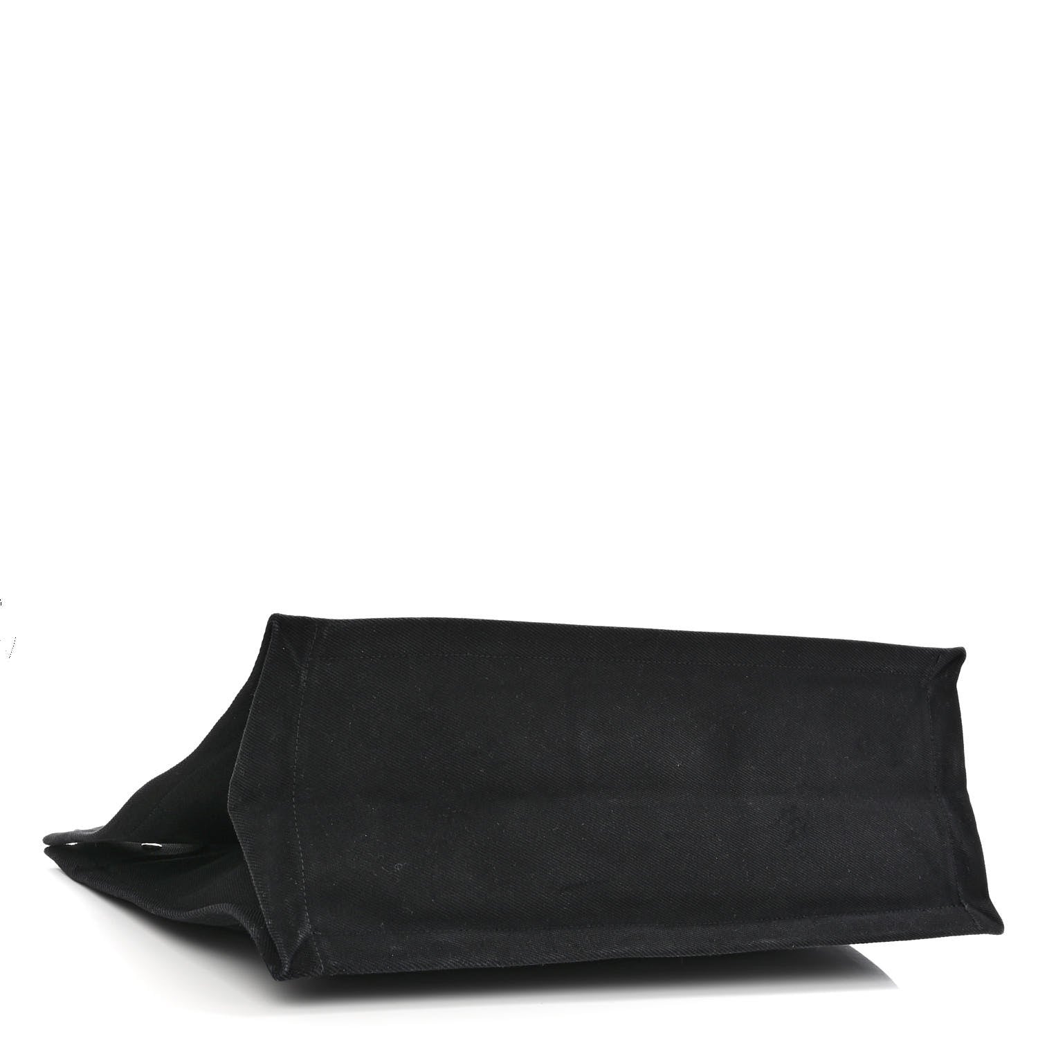 Saint Laurent Linen Calfskin Rive Gauche Tote Black 4 of 9