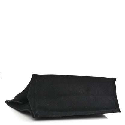 Saint Laurent Linen Calfskin Rive Gauche Tote Black 4 of 9