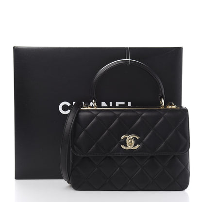 Chanel Lambskin Quilted Small Trendy CC Dual Handle Flap Bag Black 14 of 14