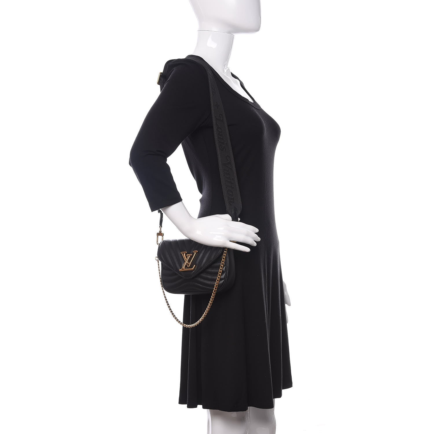 Louis Vuitton Calfskin New Wave Multi Pochette Black 2 of 10