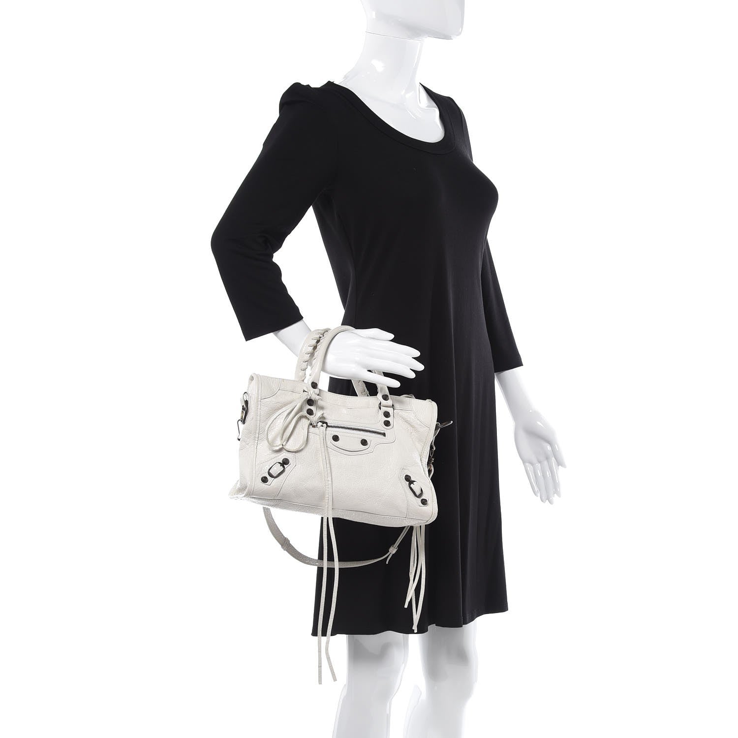 Balenciaga Agneau Classic Hardware S City White 2 of 9