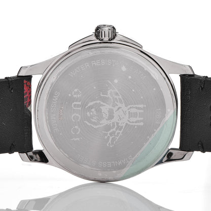 Gucci Stainless Steel Calfskin 38mm Le Marche Des Merveilles Snake Quartz Watch Black 7 of 8