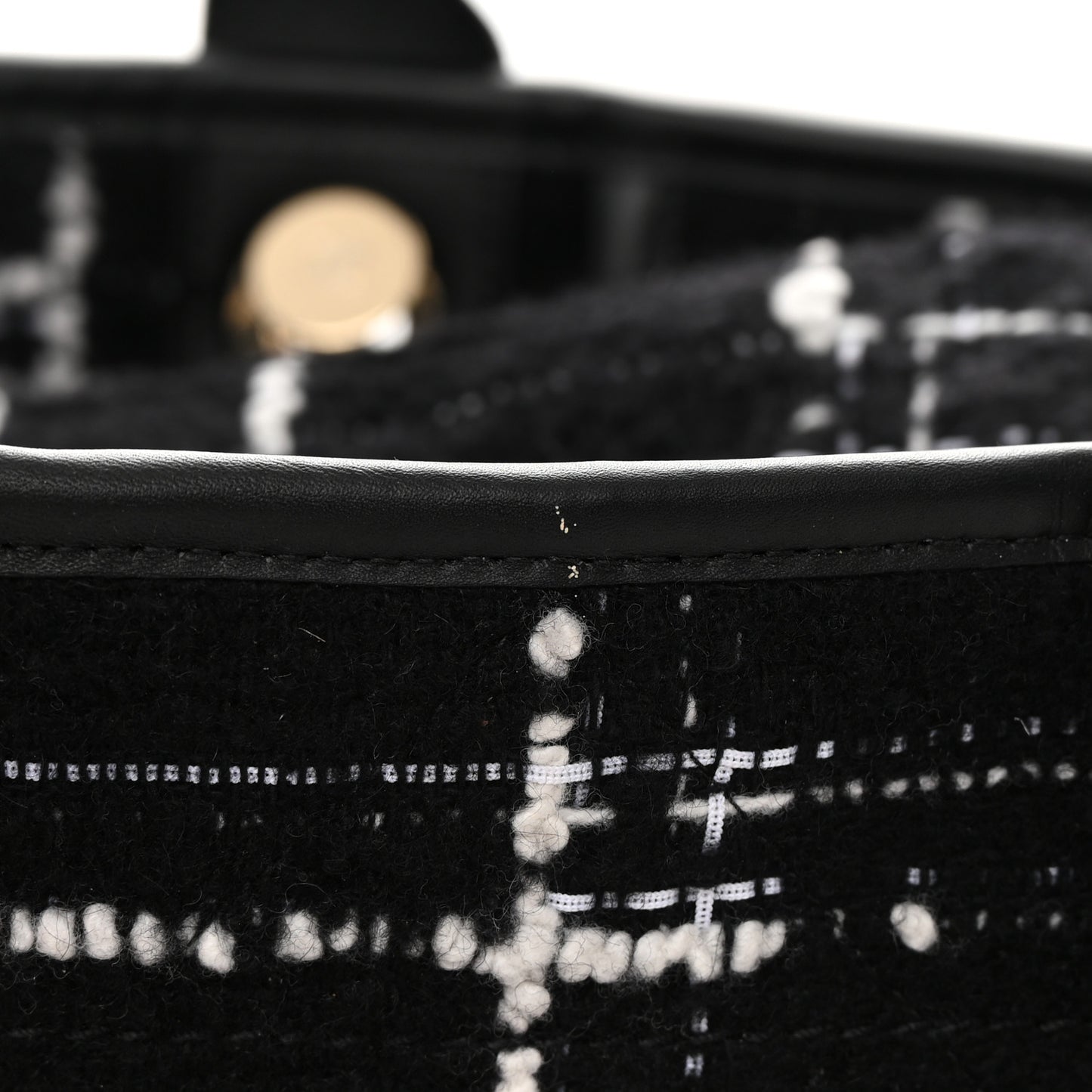 Tweed Medium Deauville Tote Black White Multicolor