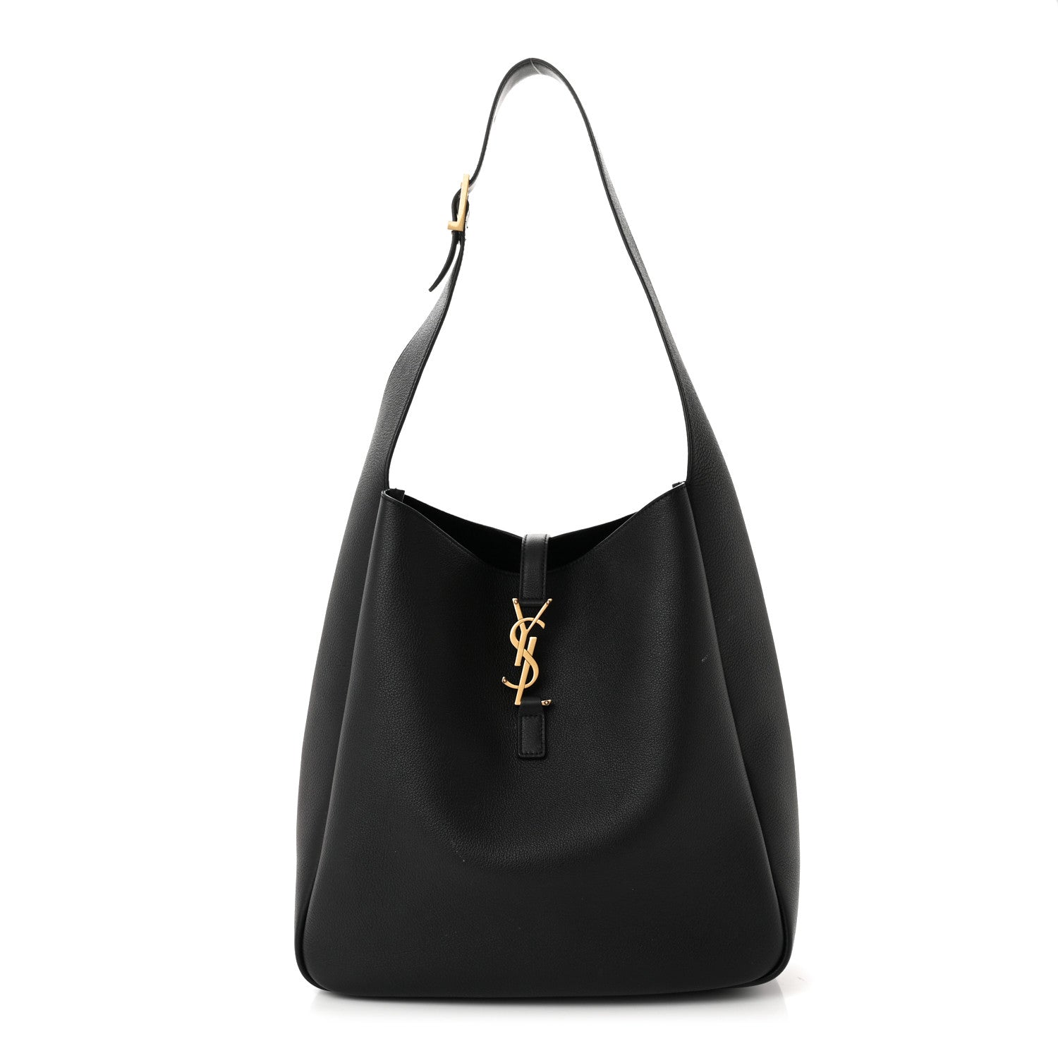 Saint Laurent Smooth Calfskin Large Le 5 A 7 Soft Hobo Black 1 of 12