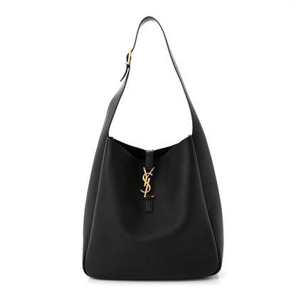 Saint Laurent Smooth Calfskin Large Le 5 A 7 Soft Hobo Black 1 of 12