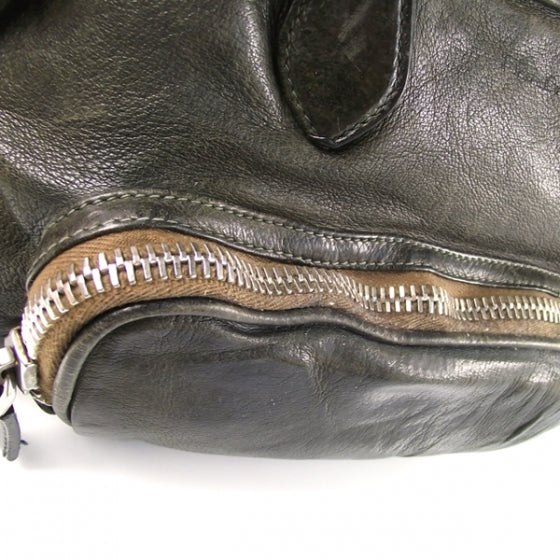 Leather Handbag Navy