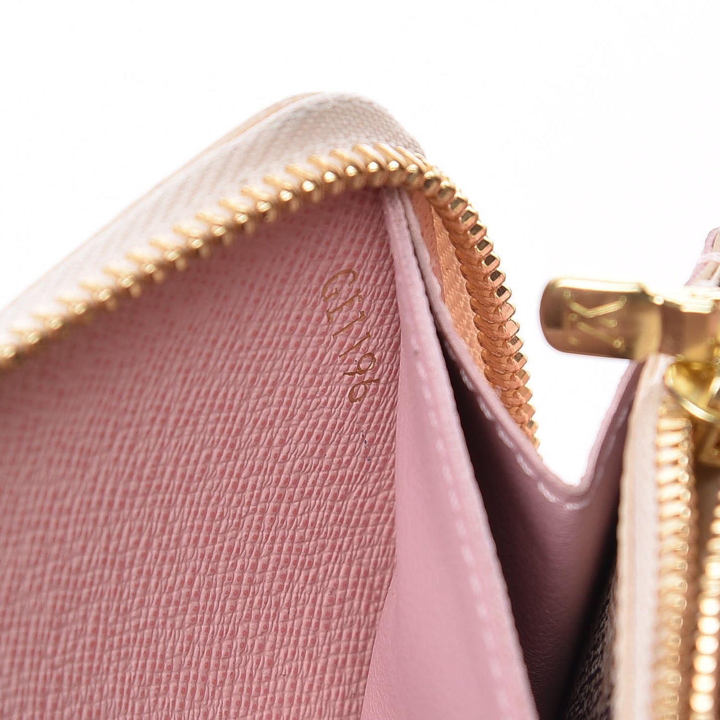 Damier Azur Clemence Wallet Rose Ballerine