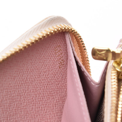 Louis Vuitton Damier Azur Clemence Wallet Rose Ballerine 7 of 14