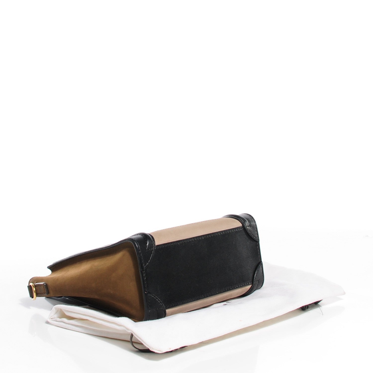 Celine Nubuck Smooth Calfskin Nano Tri-Color Luggage Beige 4 of 8