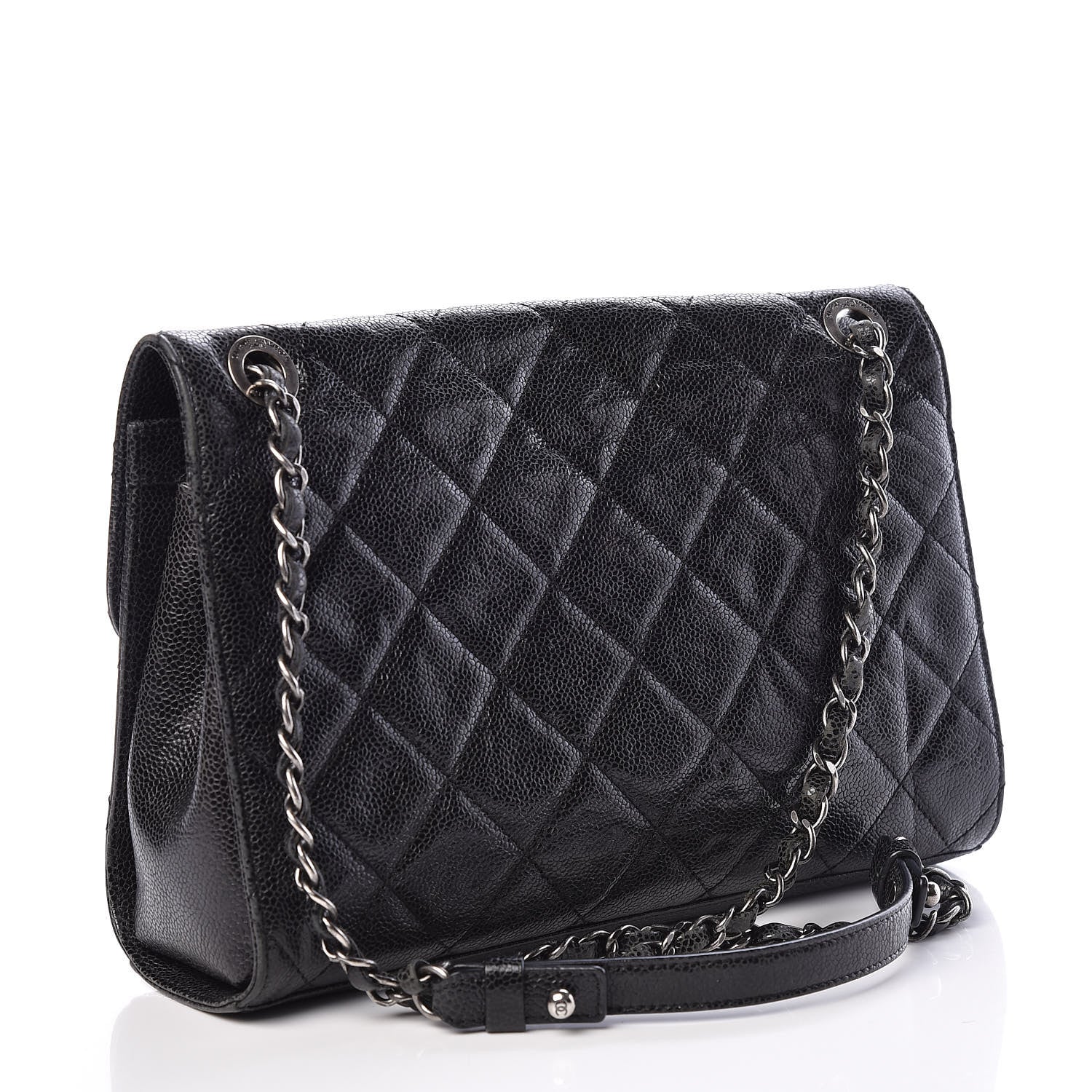 Chanel Crumpled Grained Calfskin Medium CC Crave Flap Black 3 of 17