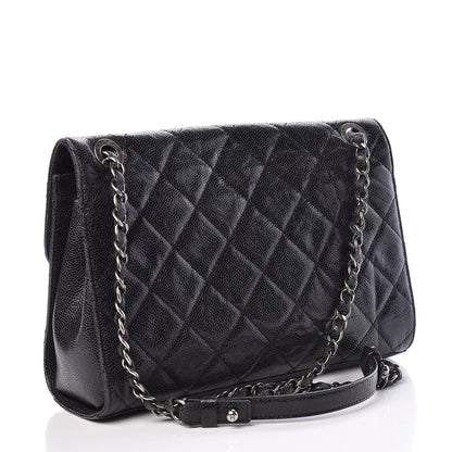 Chanel Crumpled Grained Calfskin Medium CC Crave Flap Black 3 of 17