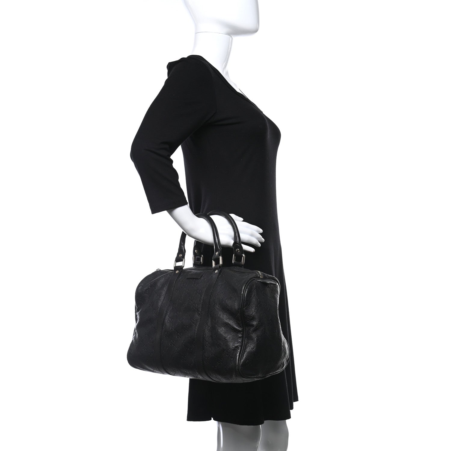 Gucci Guccissima Medium Joy Boston Black 2 of 17