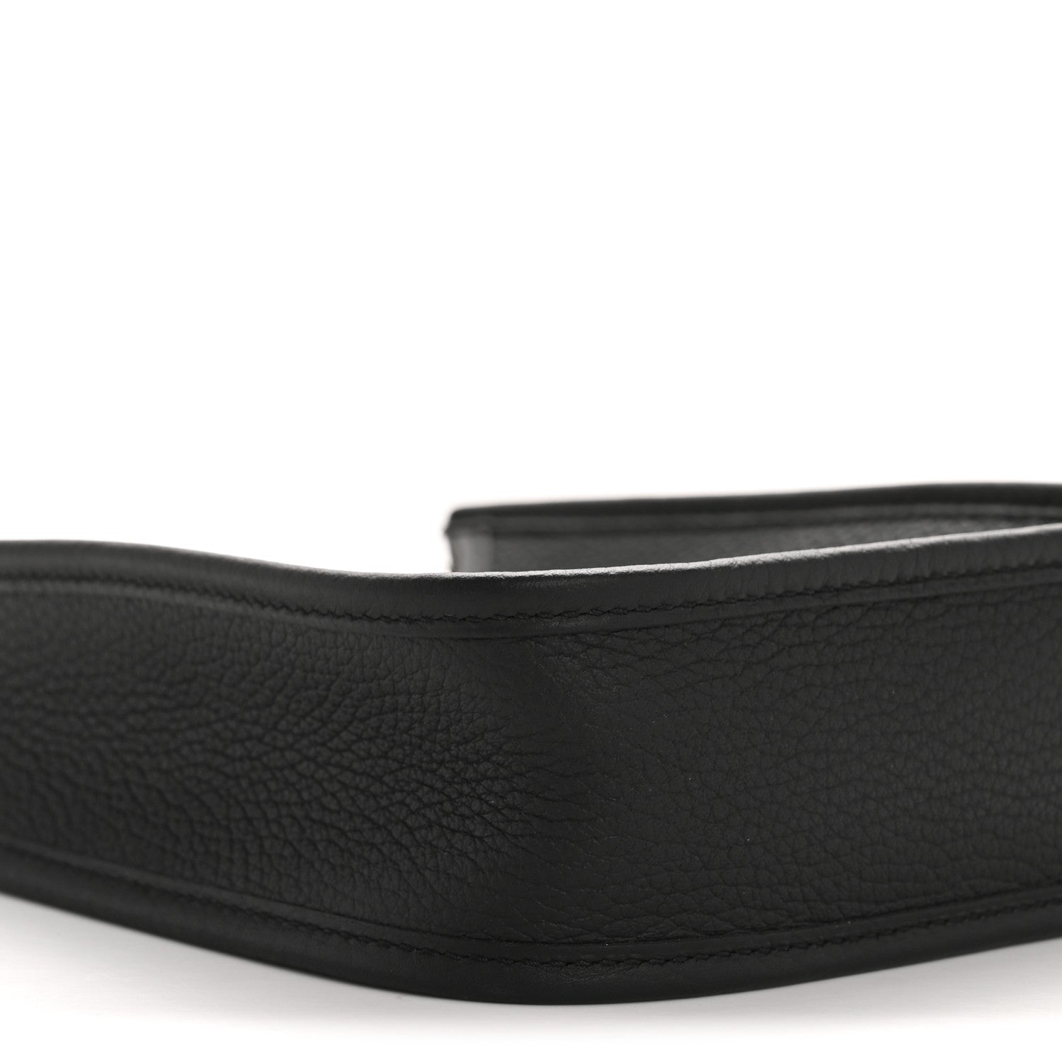 Hermes Taurillon Clemence Amazone Sangle Cavale Evelyne TPM Black White 9 of 11