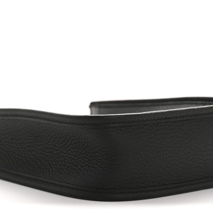 Hermes Taurillon Clemence Amazone Sangle Cavale Evelyne TPM Black White 9 of 11