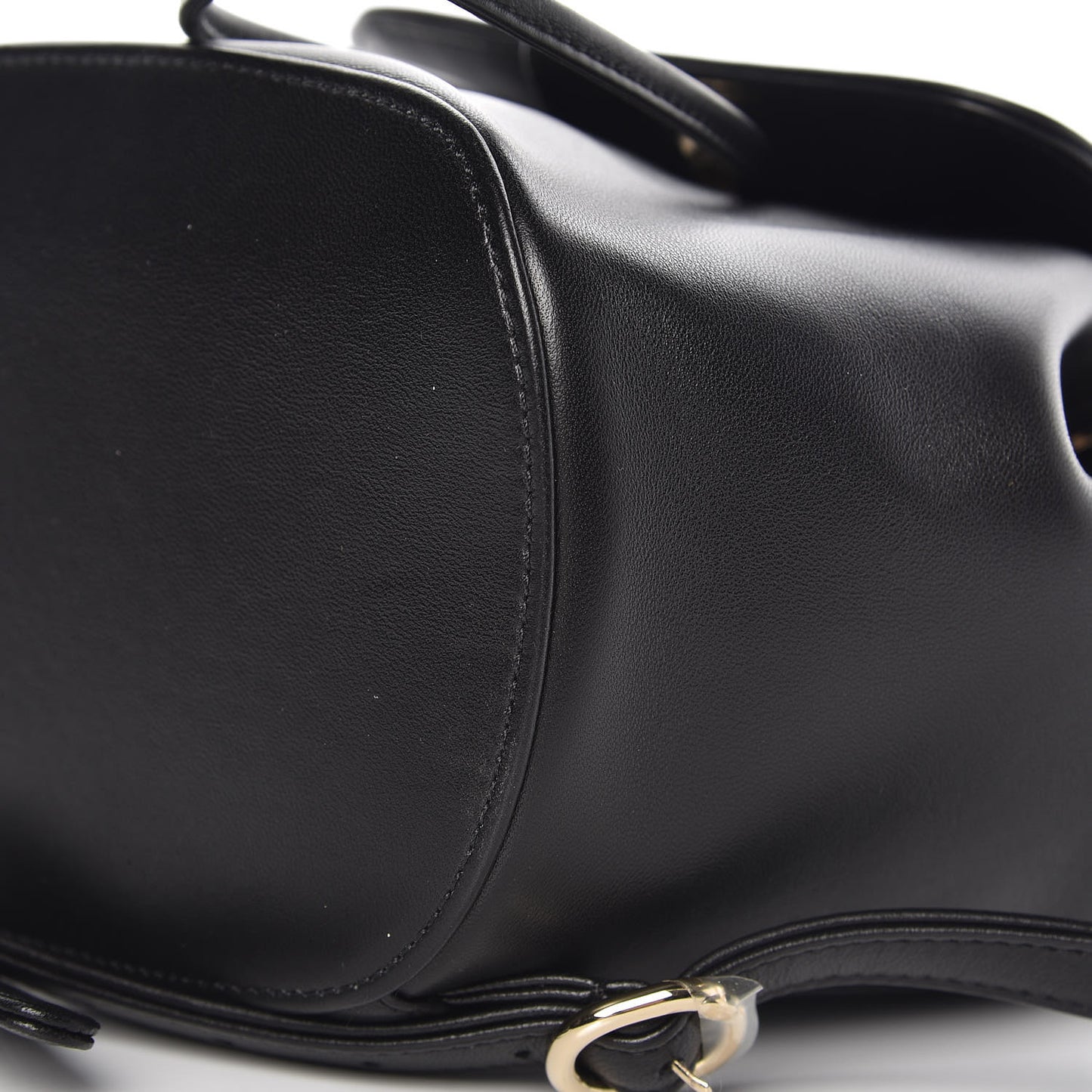 Lambskin CC Drawstring Backpack Black