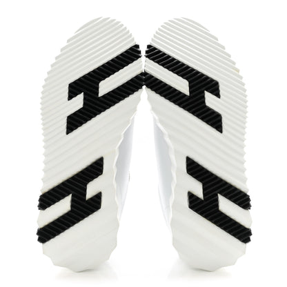 Hermes Goatskin Suede Goatskin Bouncing Sneakers 36.5 White Black 7 of 11