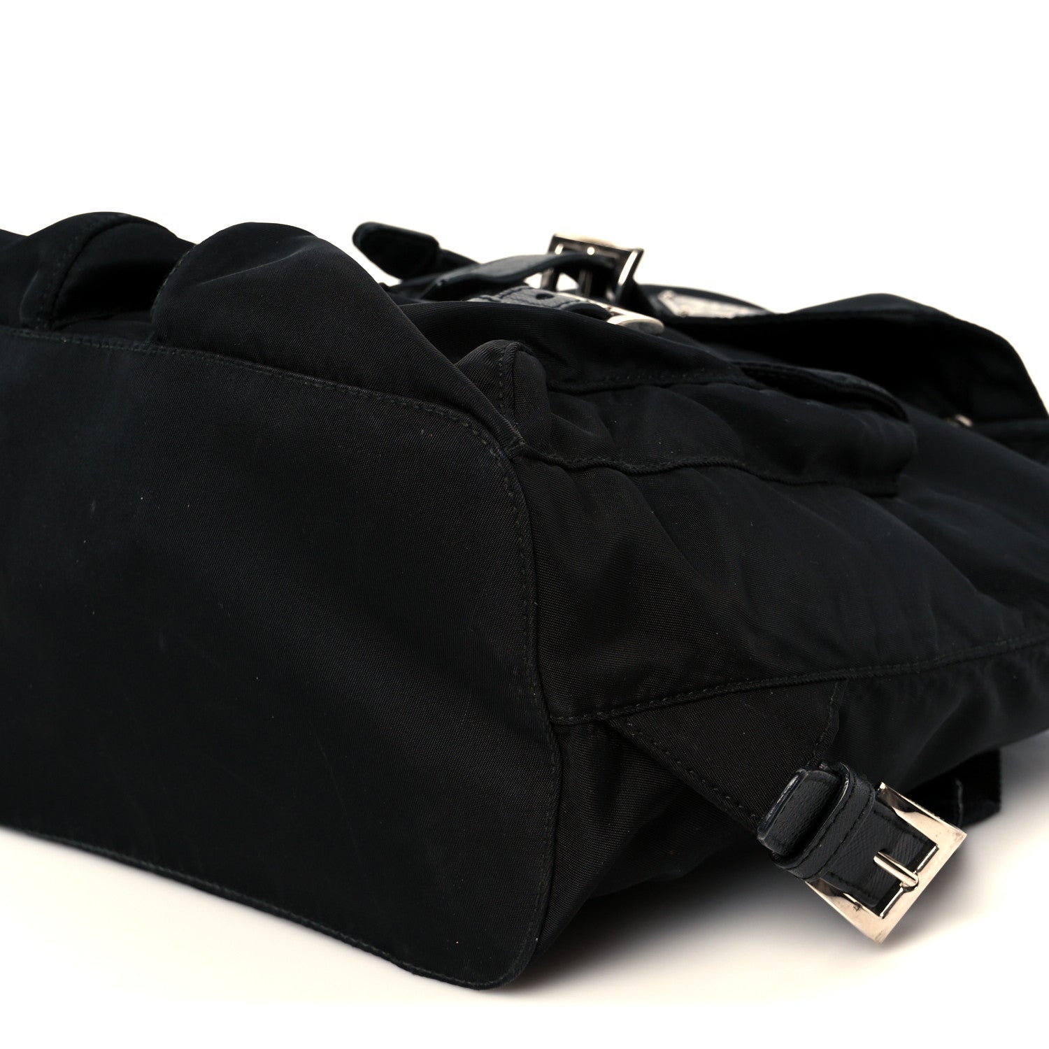 Prada Tessuto Nylon Saffiano Small Backpack Black 11 of 12