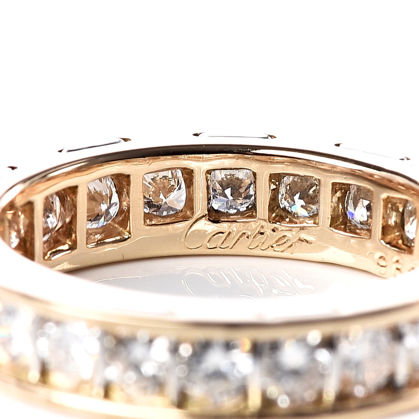 18K Yellow White Gold Diamond 4mm Ballerine Wedding Band Ring 49 4.75