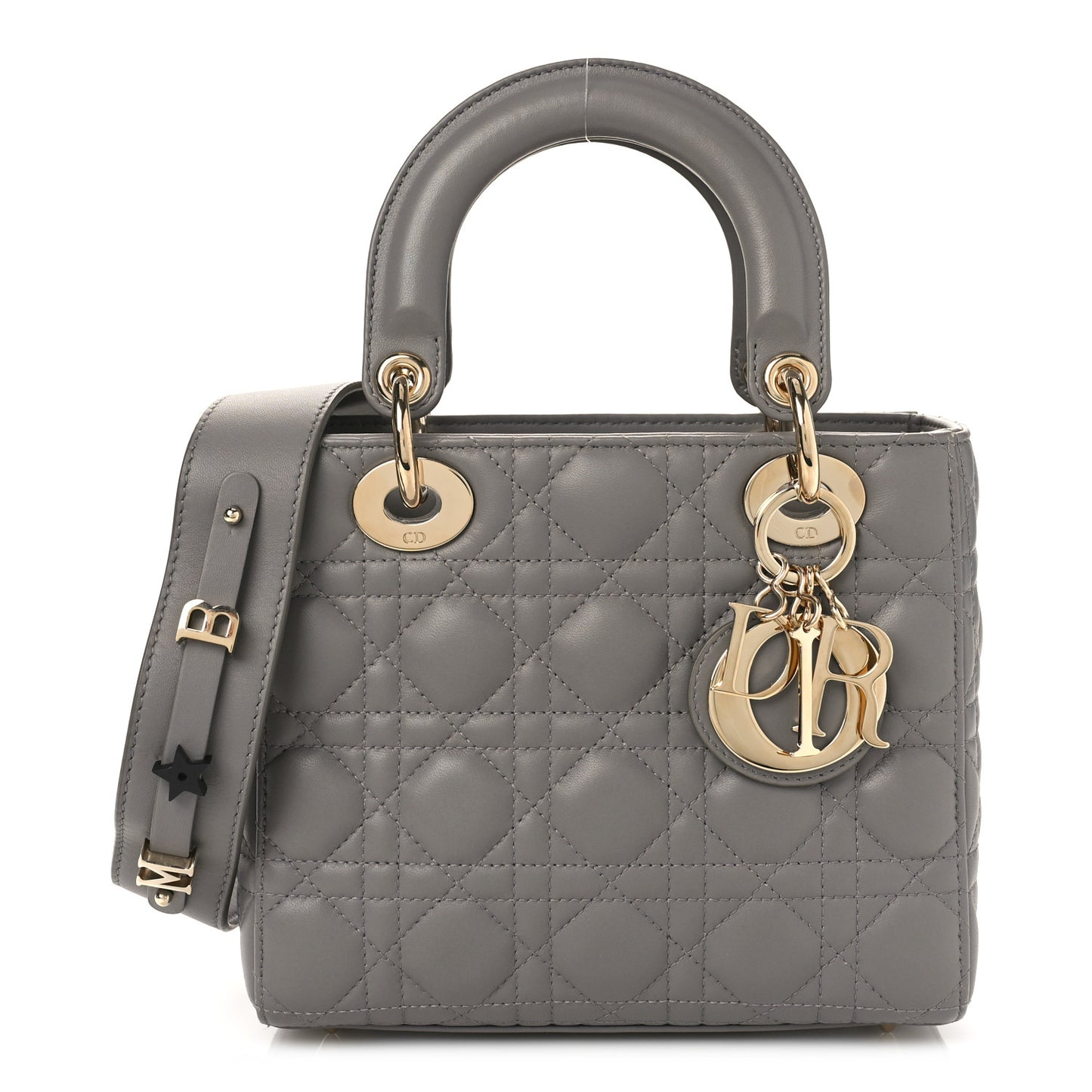 Lambskin Cannage Small My ABC Dior Lady Dior Grey