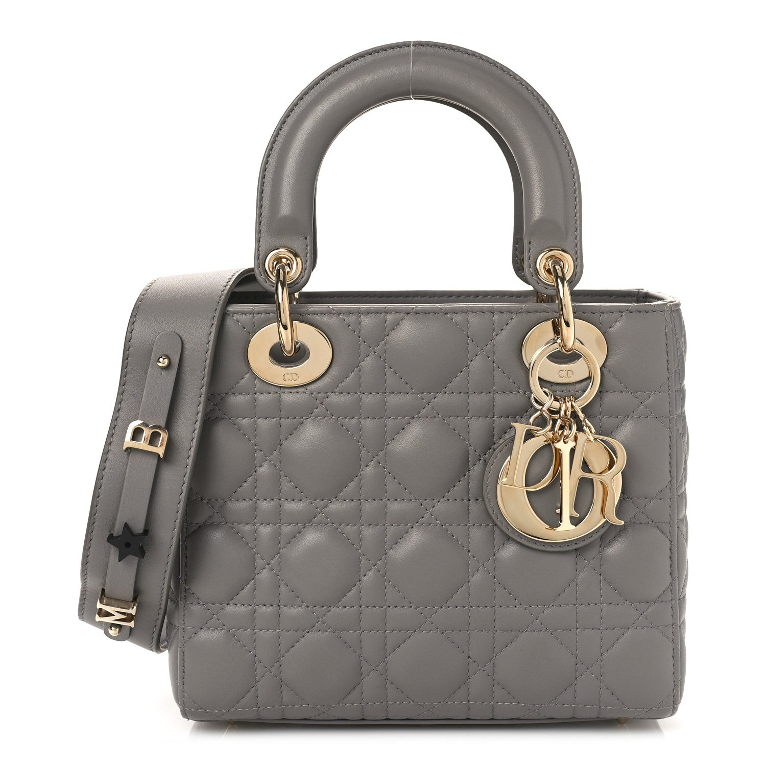 Christian Dior Lambskin Cannage Small My ABC Dior Lady Dior Grey 1 of 9