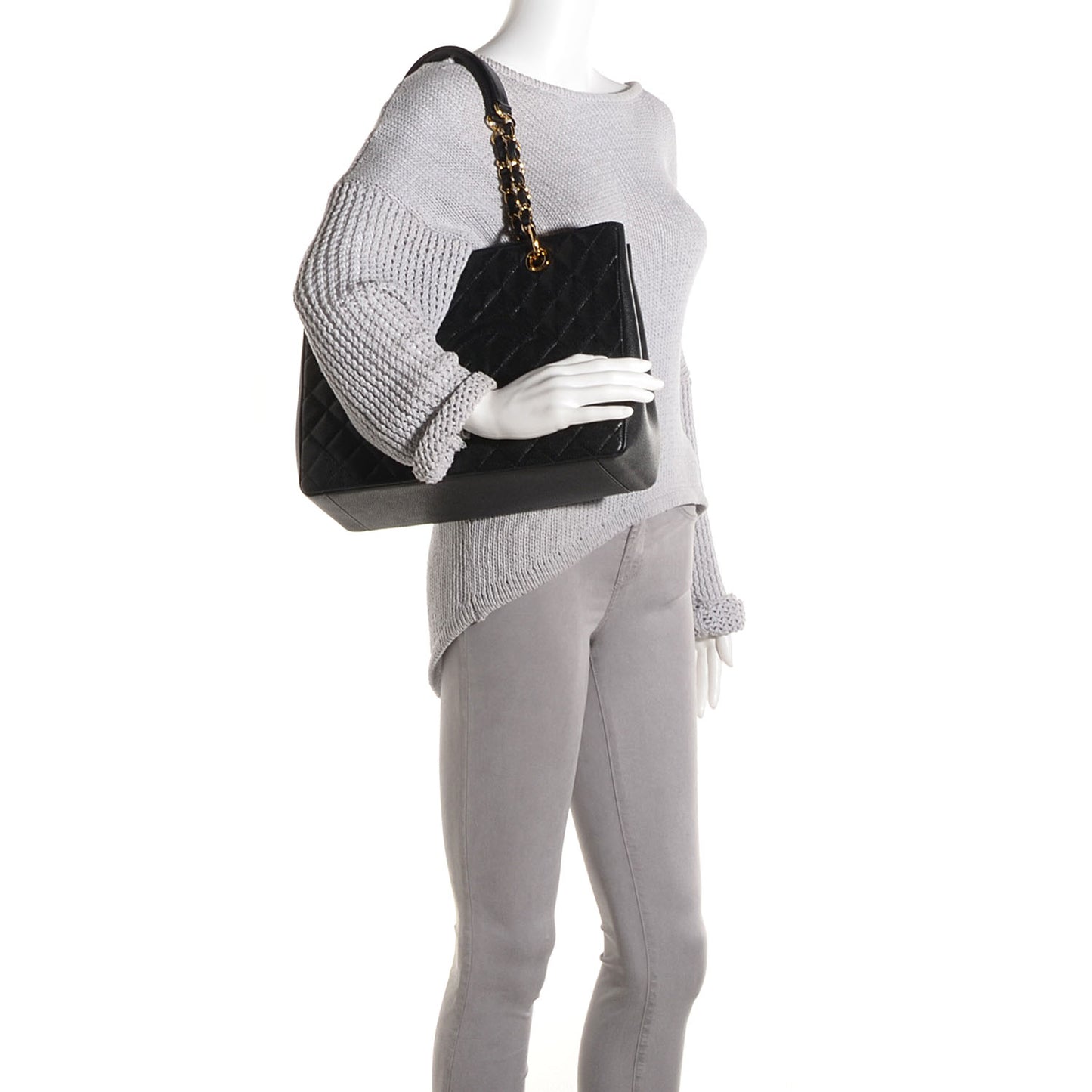Caviar Grand Shopping Tote GST Black
