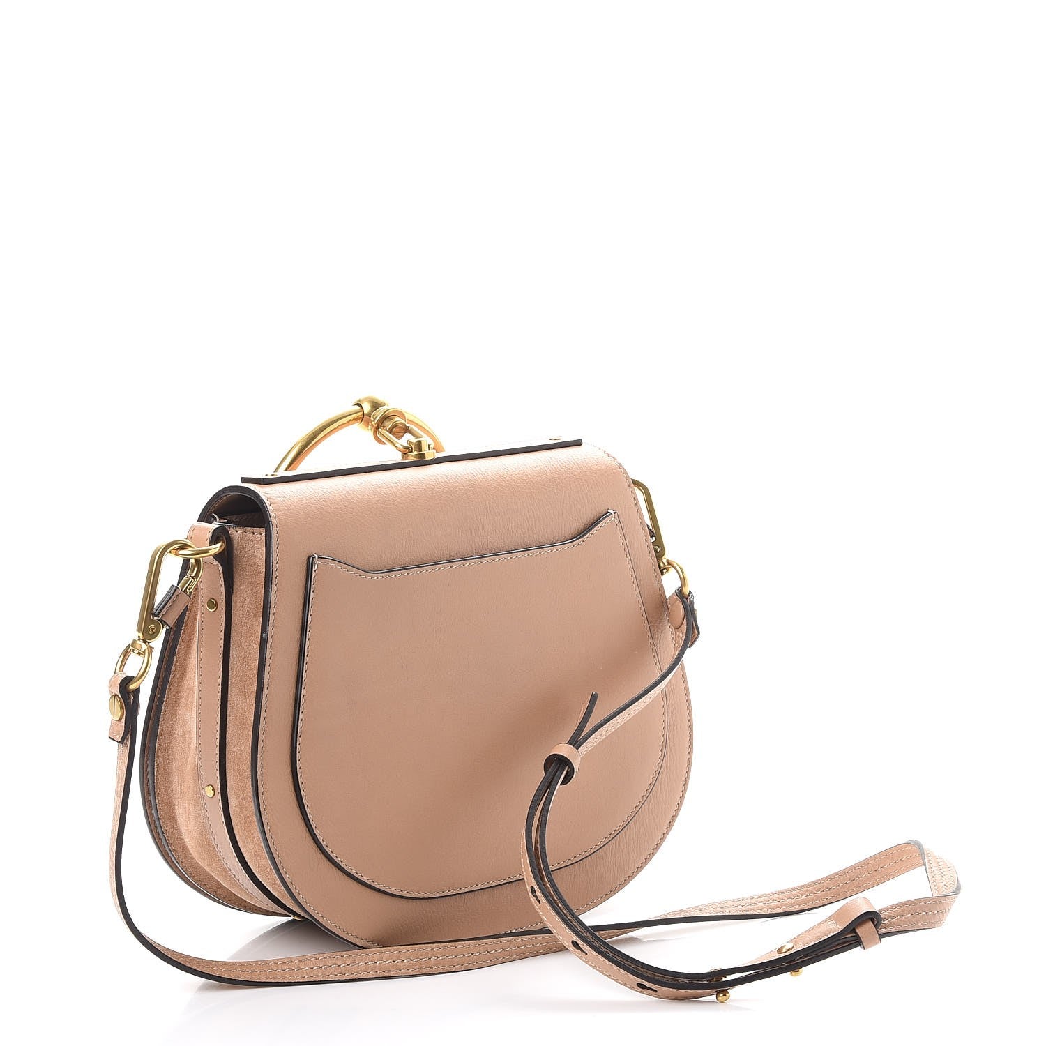 Chloe Calfskin Suede Medium Nile Bracelet Bag Biscotti Beige 3 of 7
