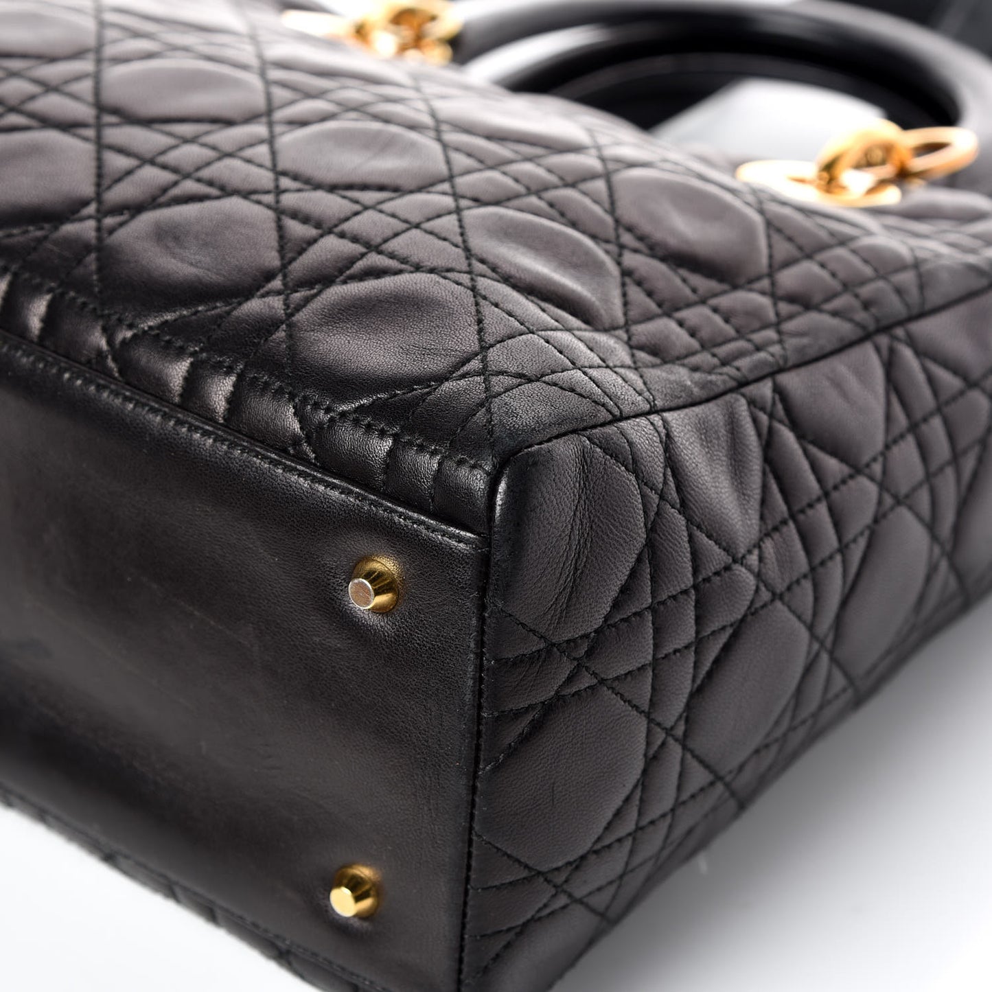 Lambskin Cannage Medium Lady Dior Black