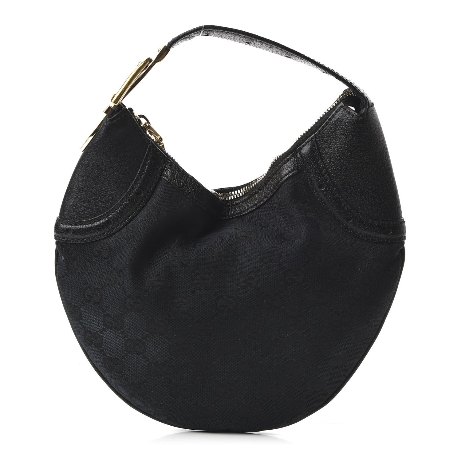 Gucci Monogram Hobo Bag Black 1 of 10