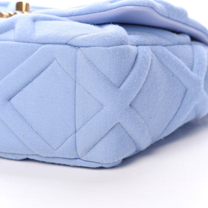 Chanel Jersey Lambskin Quilted Medium 19 Flap Light Blue 9 of 9