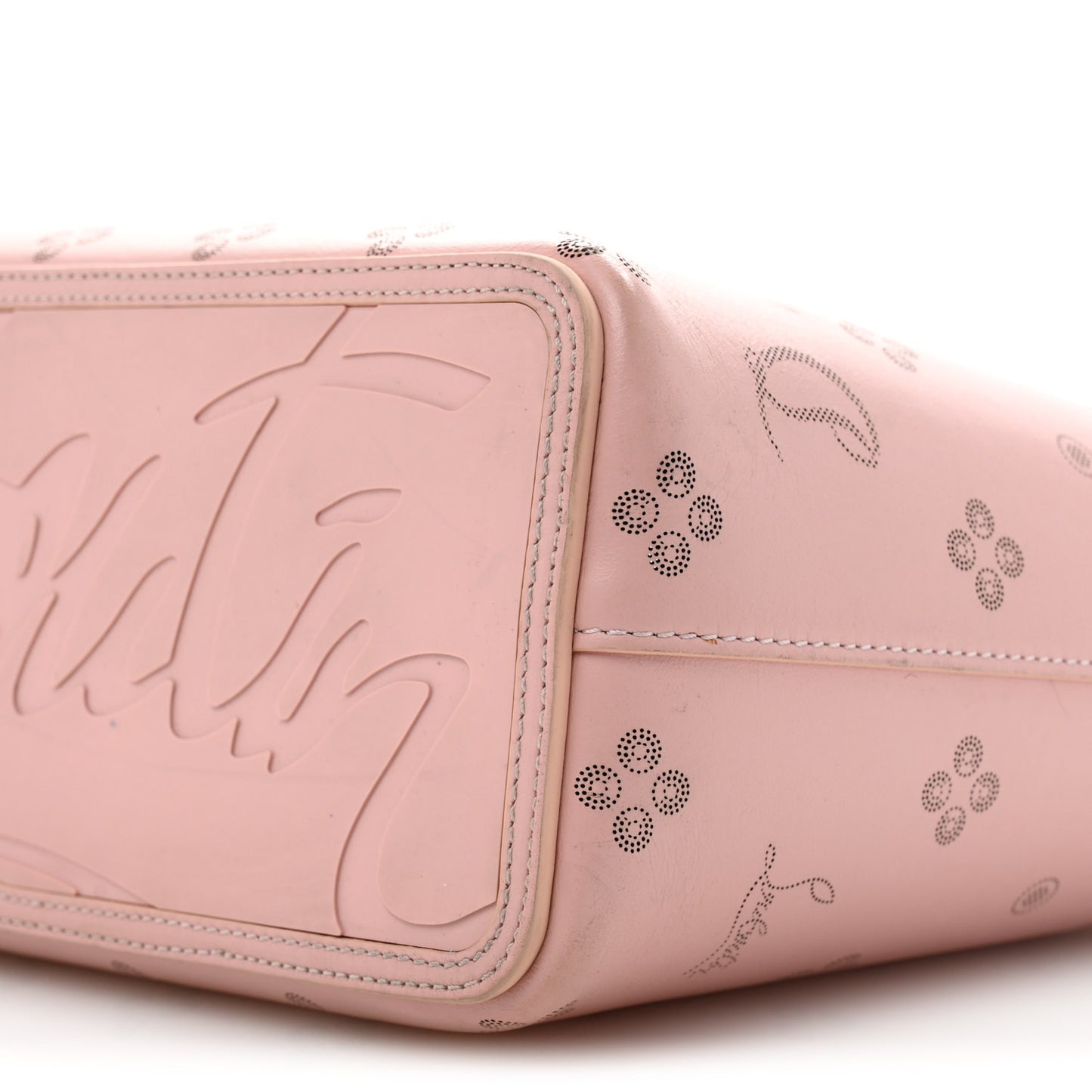 Calfskin Loubinthesky East West Cabata Tote Rosy