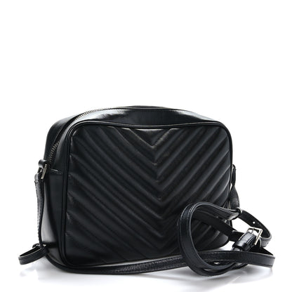 Saint Laurent Calfskin Matelasse Monogram Lou Camera Bag Black 3 of 9