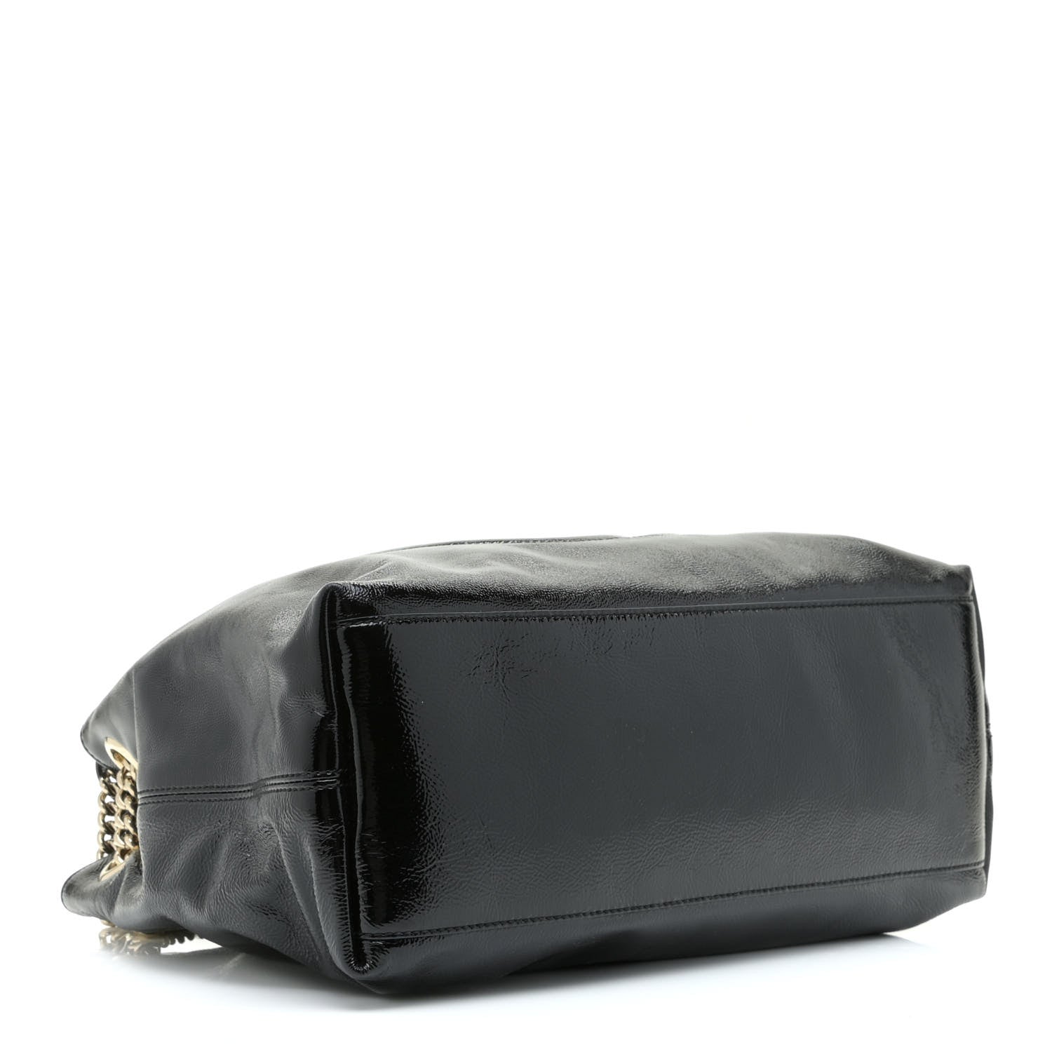 Gucci Patent Medium Soho Chain Shoulder Bag Black 4 of 10