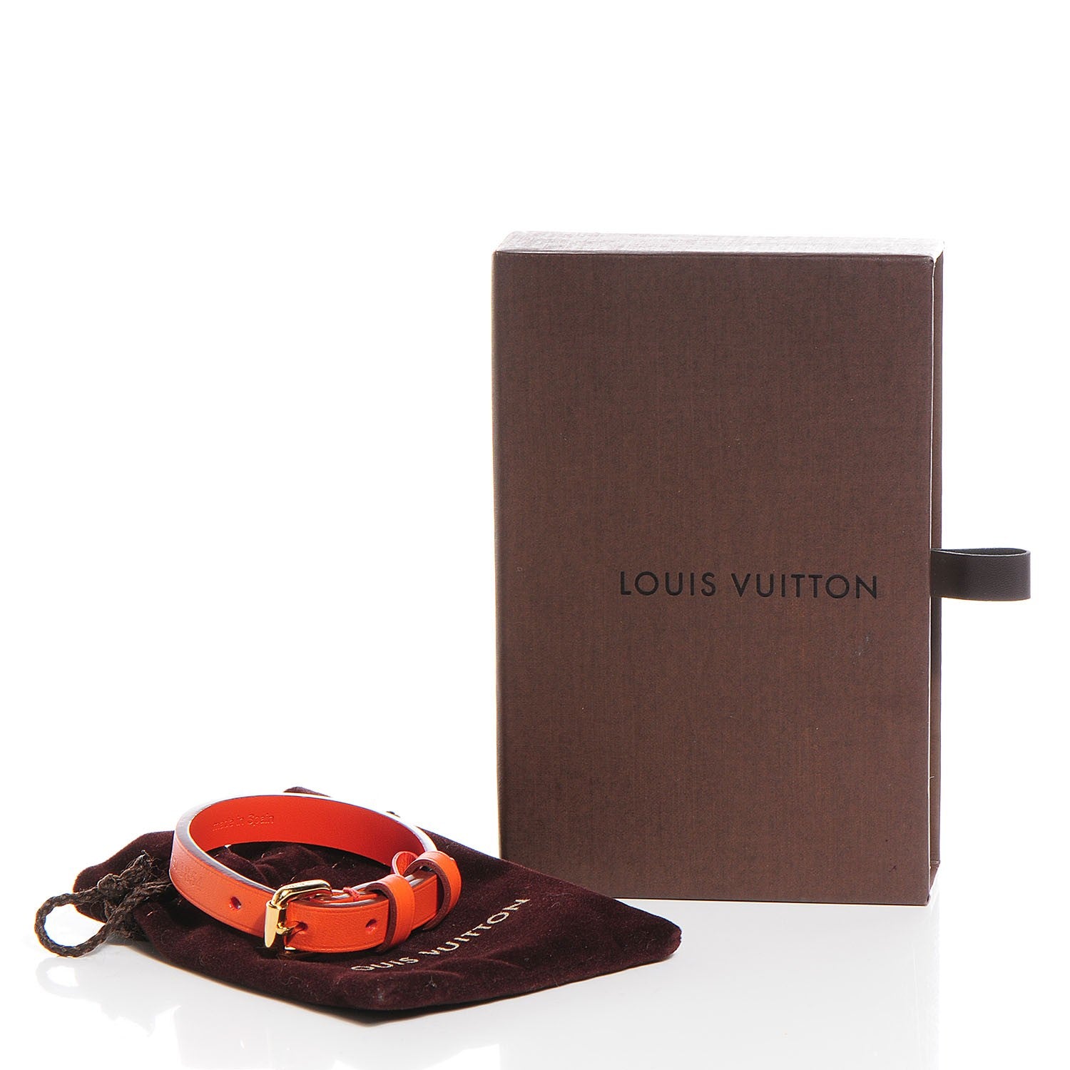 Louis Vuitton Calfskin Stamp It Bracelet 17 Piment 10 of 10