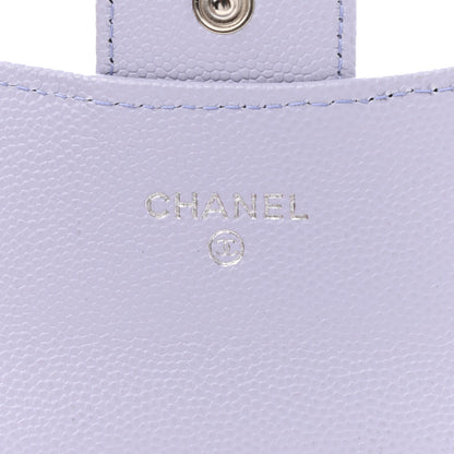Chanel Caviar Quilted Flap Card Holder Wallet Light Purple 6 of 8
