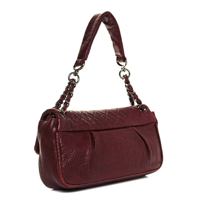 Chanel Distressed Lambskin Lady Braid Flap Burgundy 2 of 11