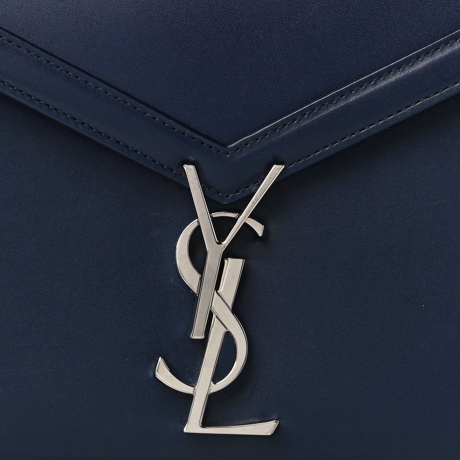 Saint Laurent Calfskin Monogram Mini Cassandra Top Handle Bag Blue 9 of 9