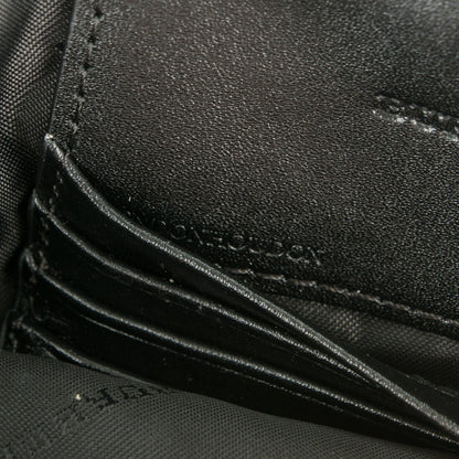 Burberry Signature Grain Calfskin Check Embossed Peyton Crossbody Clutch Bag Black 8 of 8