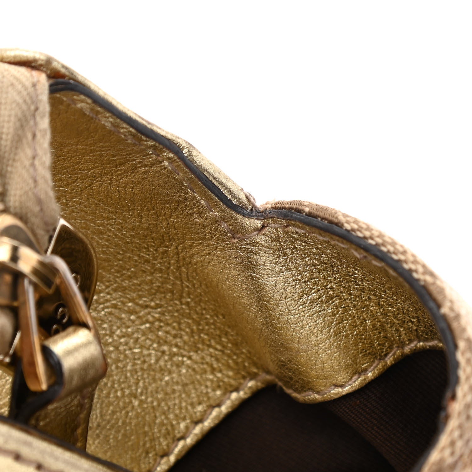 Gucci Metallic Monogram D Gold Tote Gold 13 of 15