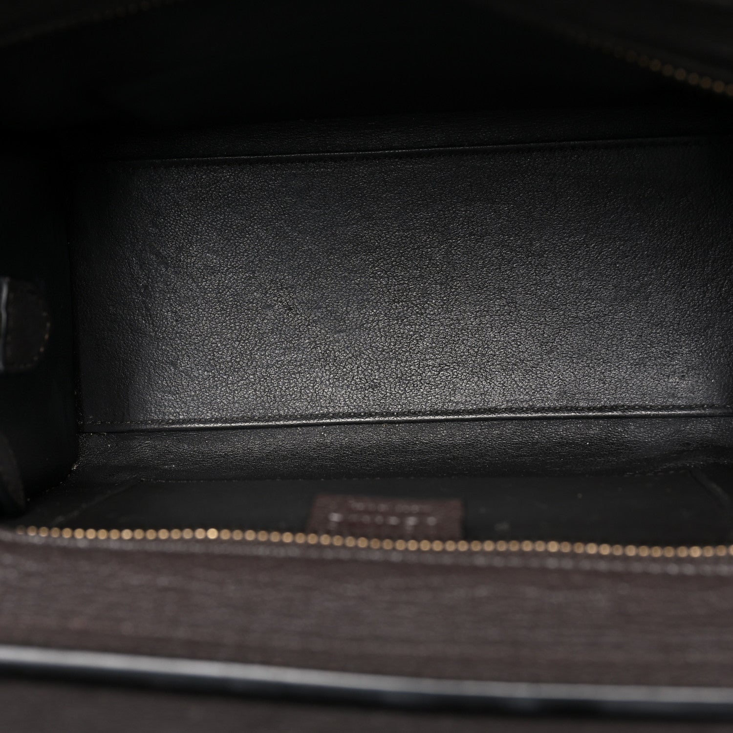 Celine Drummed Calfskin Nano Luggage Black 7 of 11