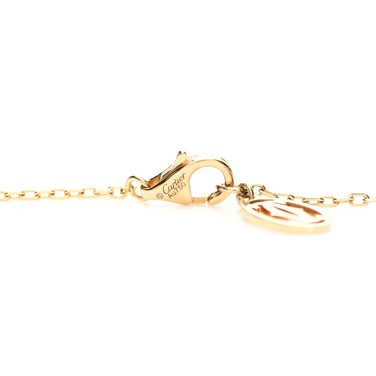 Cartier 18K Yellow Gold Diamond LM D'Amour Pendant Necklace 4 of 5