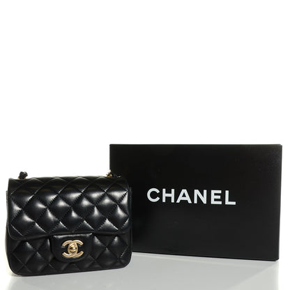 Chanel Lambskin Quilted Mini Square Flap Black 5 of 9
