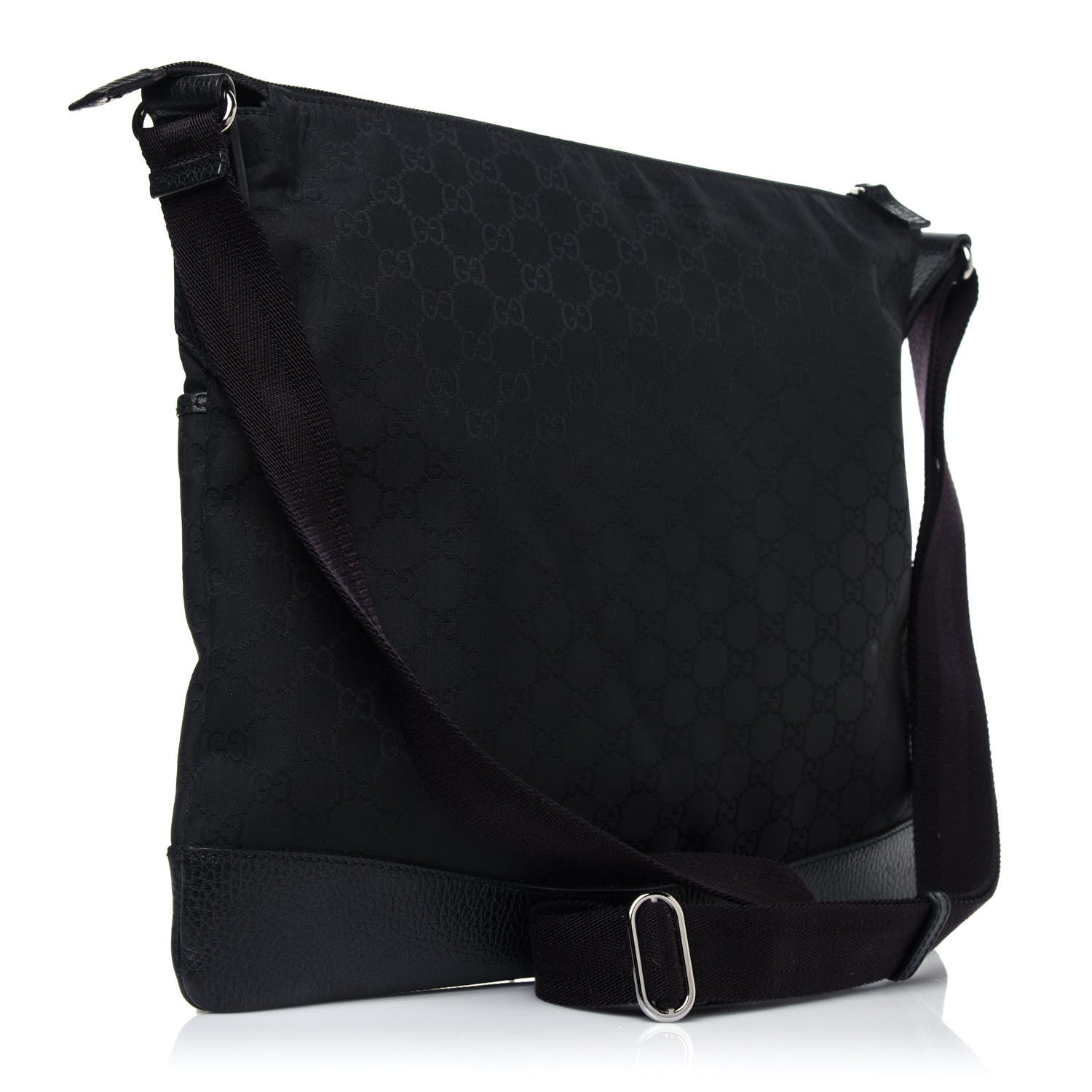 Gucci Nylon Monogram Messenger Bag Black 3 of 23