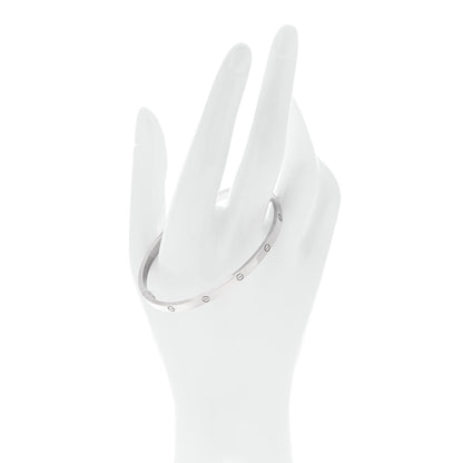 Cartier 18K White Gold Small LOVE Bracelet 18 2 of 8