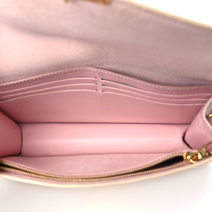 Louis Vuitton Damier Azur Croisette Chain Wallet Rose Ballerine 5 of 9