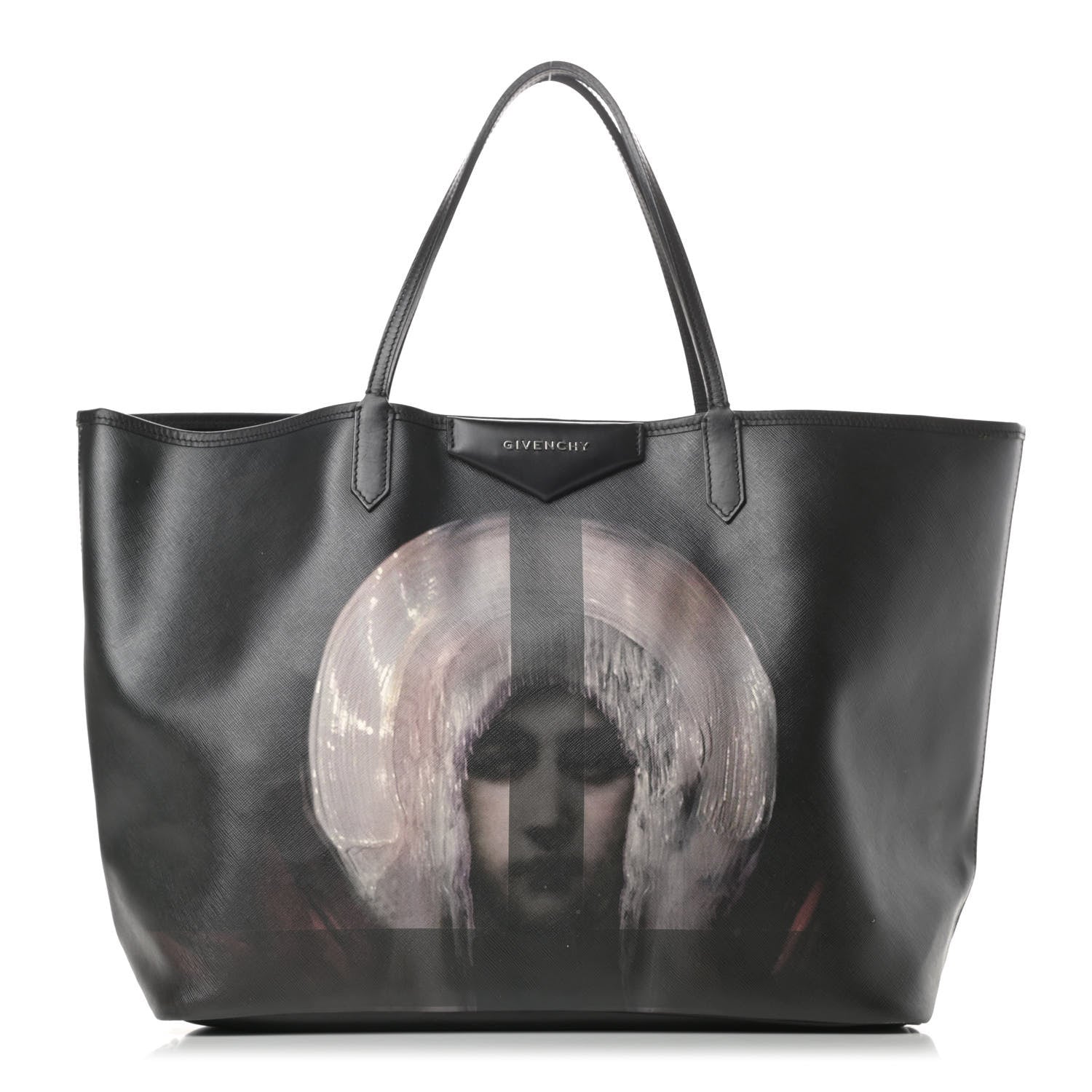 Givenchy Textured Coated Canvas Madonna Print Large Antigona Tote Black 3 of 16
