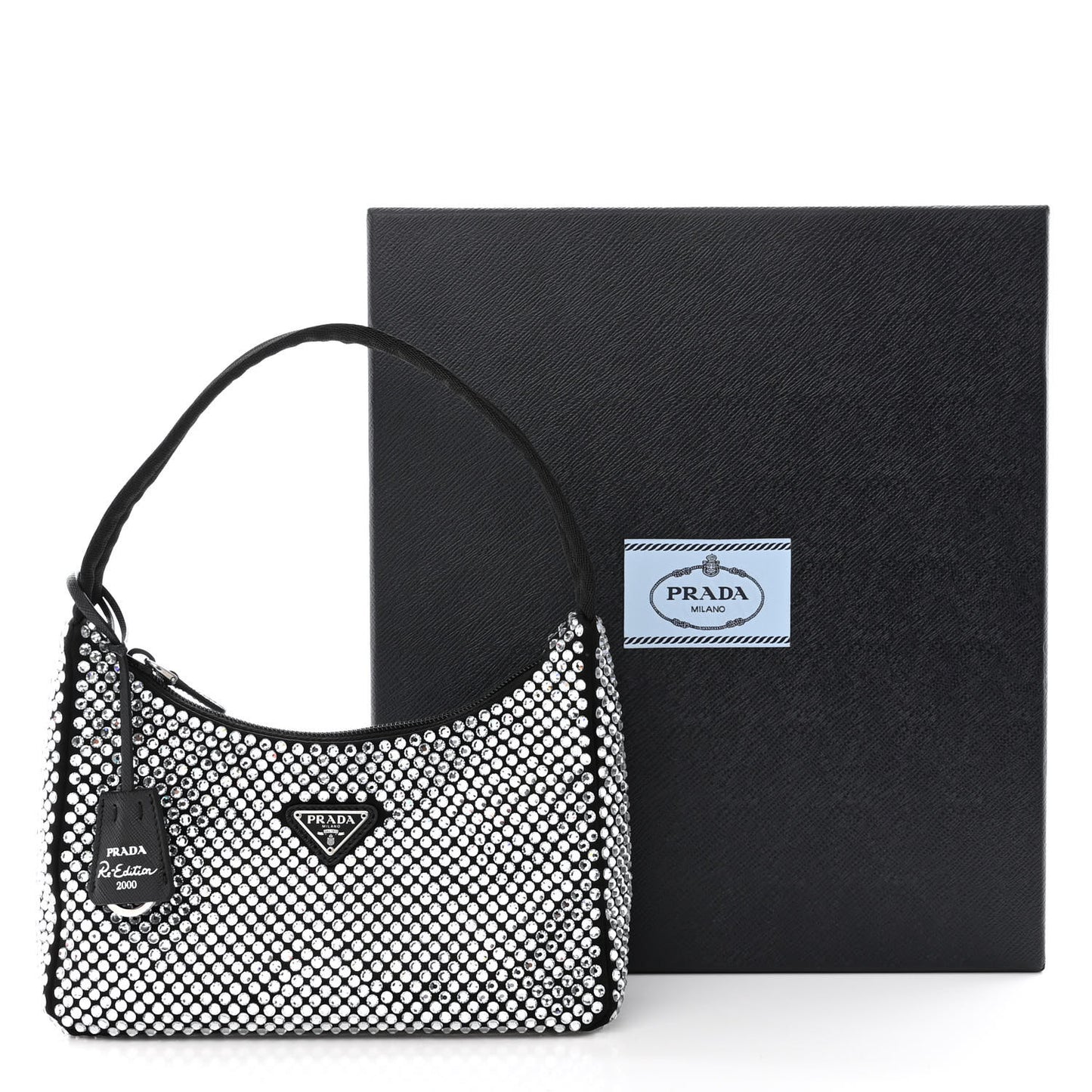 Satin Crystal Mini Re-Edition 2000 Bag Cristal