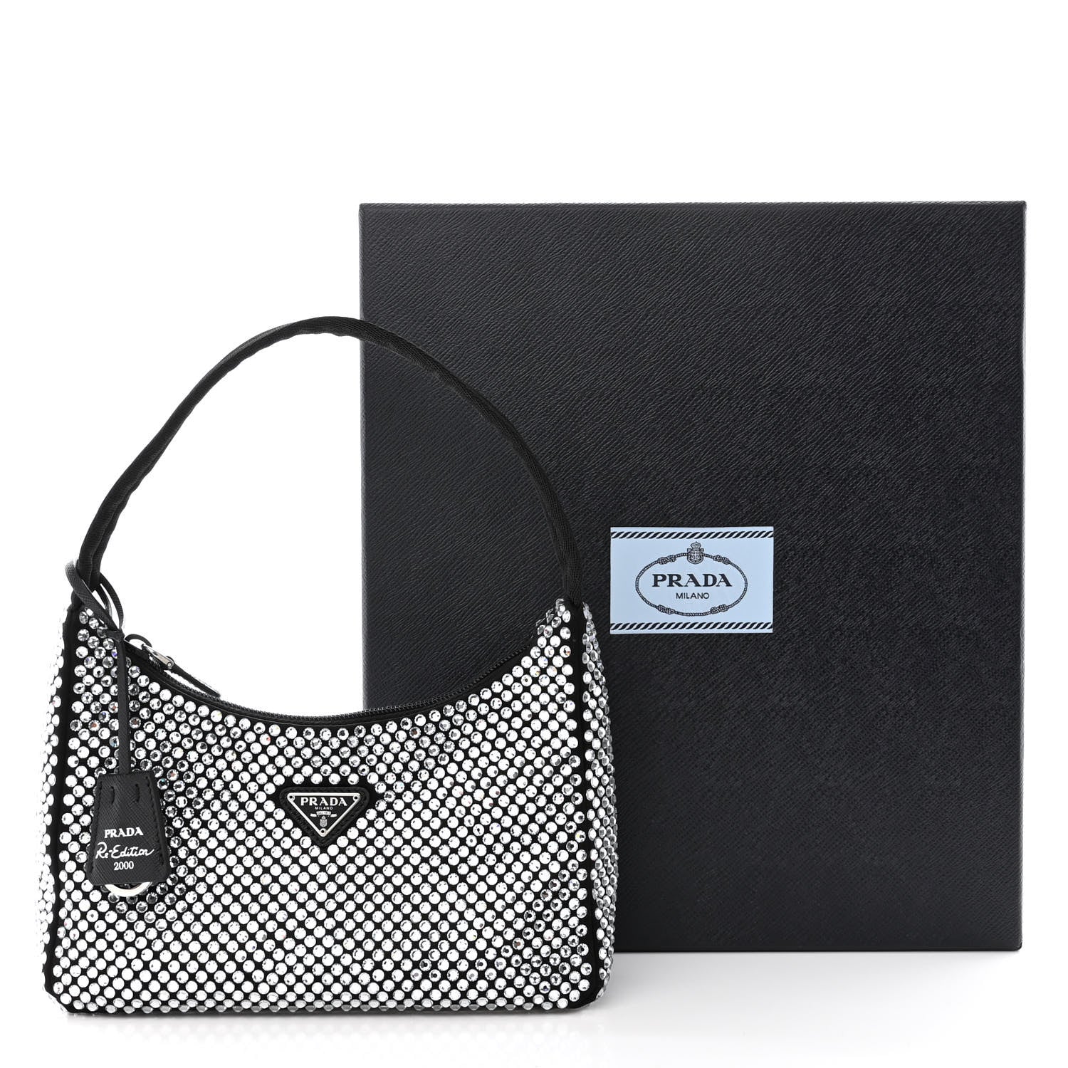 Prada Satin Crystal Mini Re-Edition 2000 Bag Cristal 13 of 13