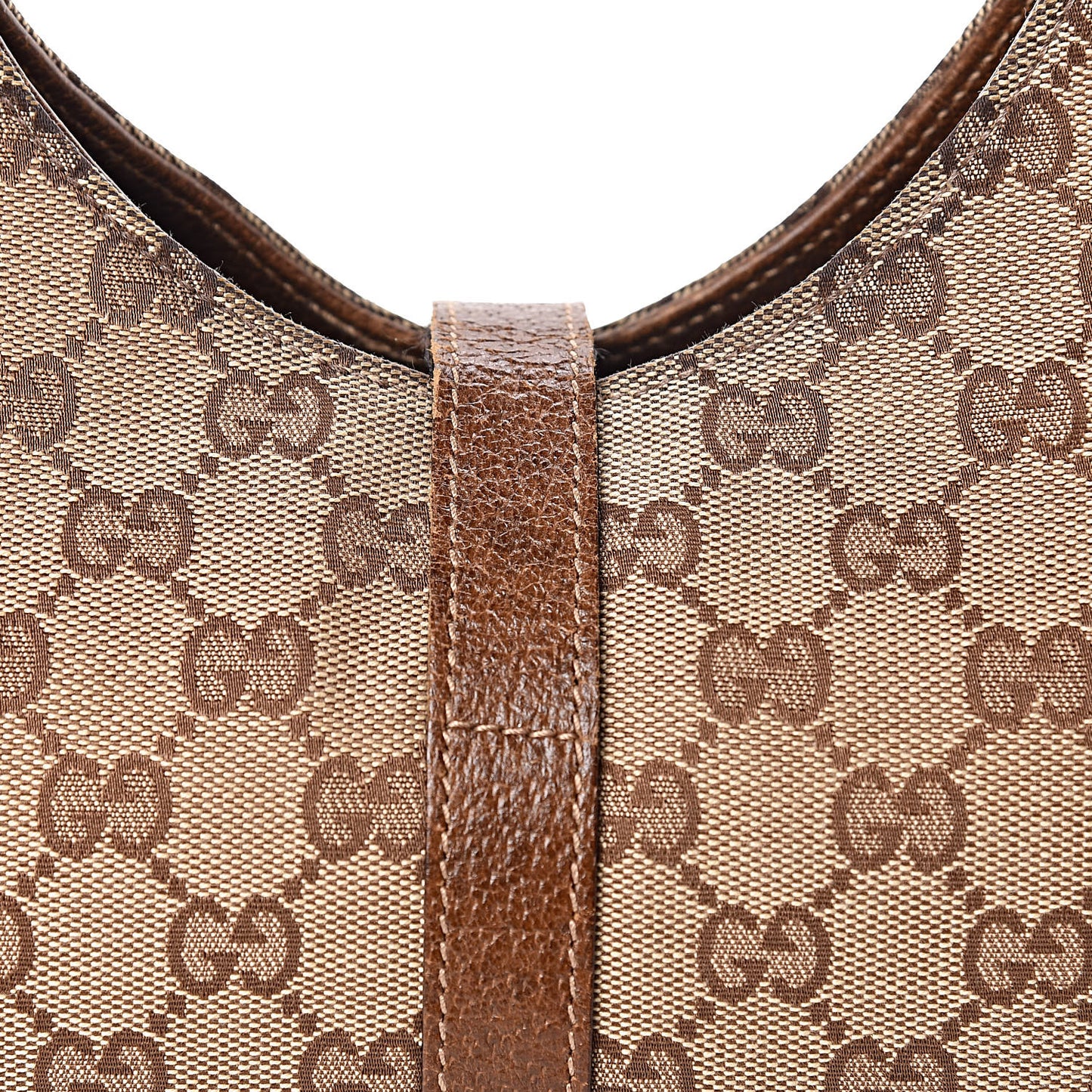 Monogram Calfskin Large Bardot Shoulder Bag Brown
