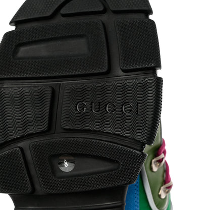Gucci X SEGA Mesh Suede Calfskin Mens Flashtrek Sneakers 8 New Shamarock Bright Splash Vintage Green 8 of 9