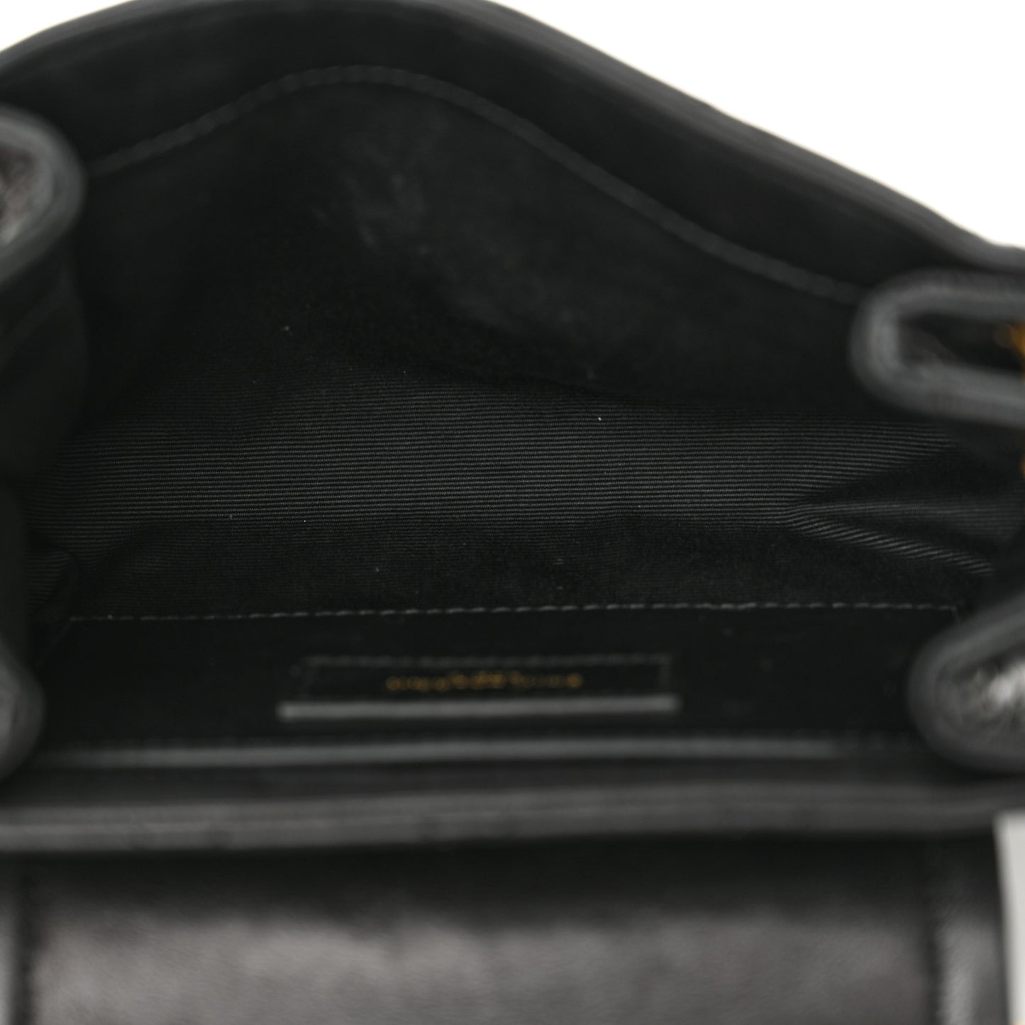 Lambskin Quilted Monogram Mini Nolita Black